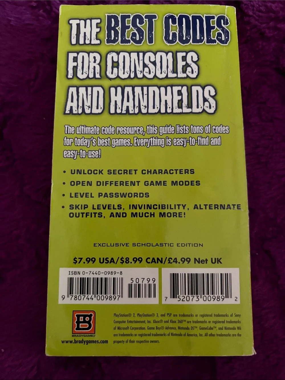Secret Codes for Consoles & Handhelds - Lime Green